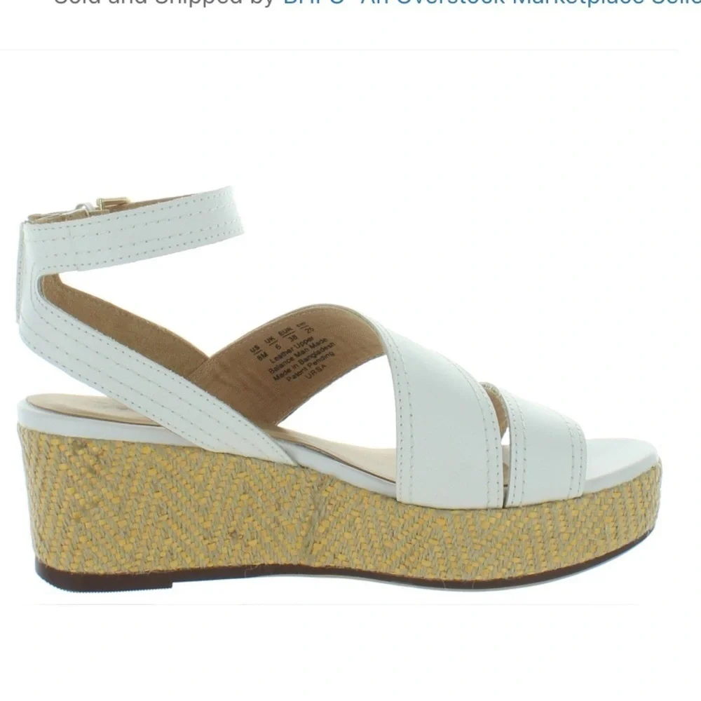 NWT Naturalizer sz 10.5 Ursa white leather espadrille sandals